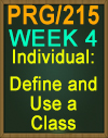 PRG/215 Define and Use a Class